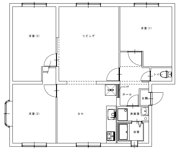 兵庫県神戸市_団地_リノベーション後_間取り図