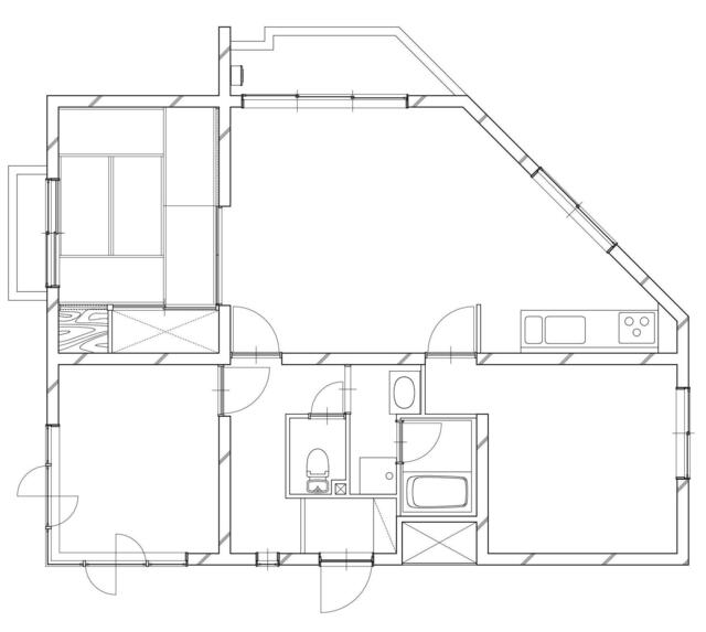 東京都墨田区_3LDK_リノベーション前_間取り図_壁式構造