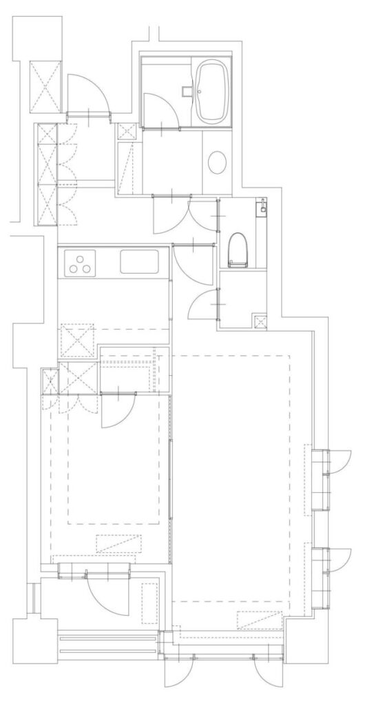 東京都新宿区_リノベーション前_間取り図_1LDK