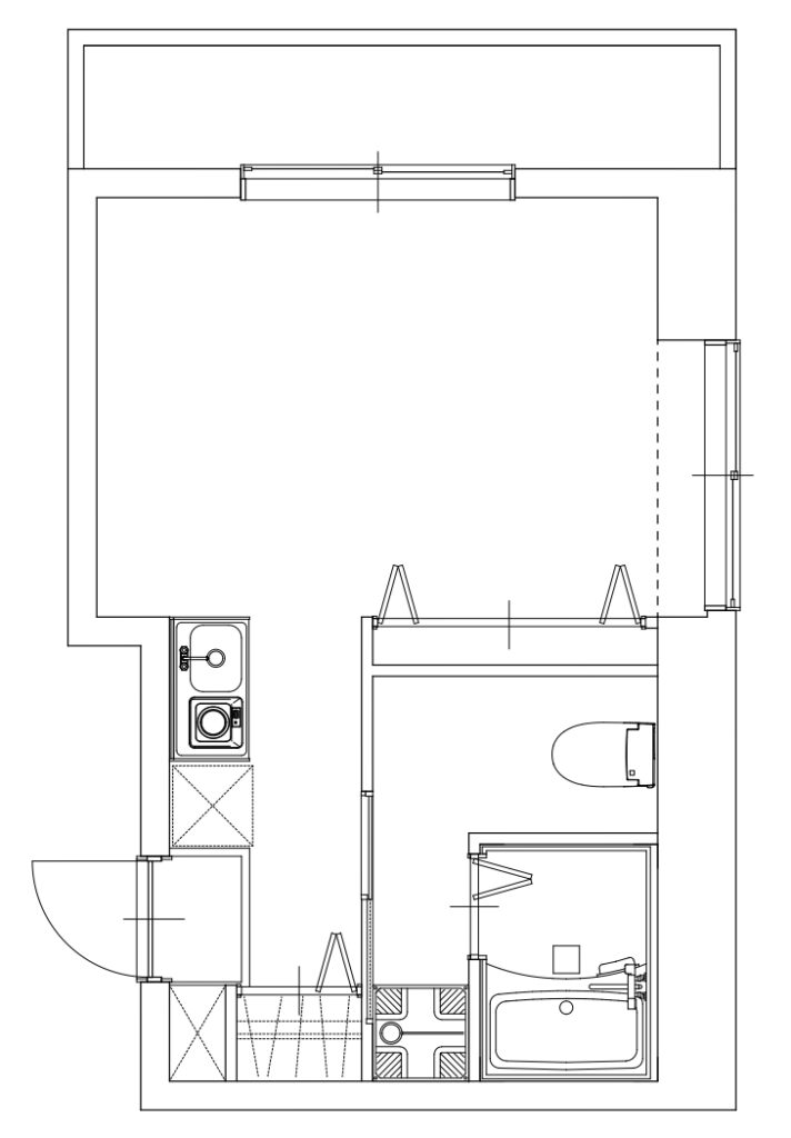 東京都豊島区_木造_ワンルーム_間取り図_リノベーション後