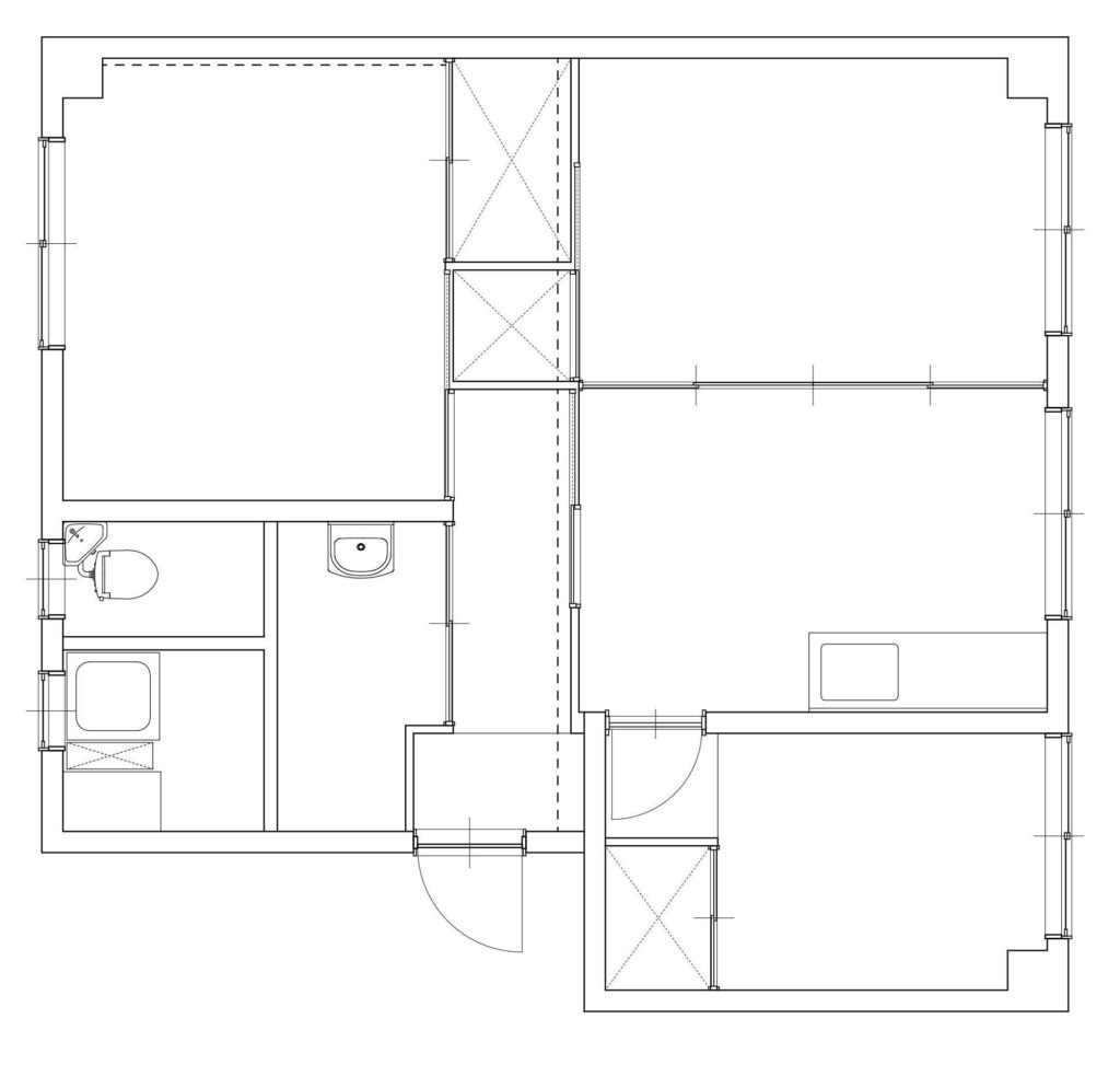 東京都大田区_団地_3DK_リノベーション前_間取り図
