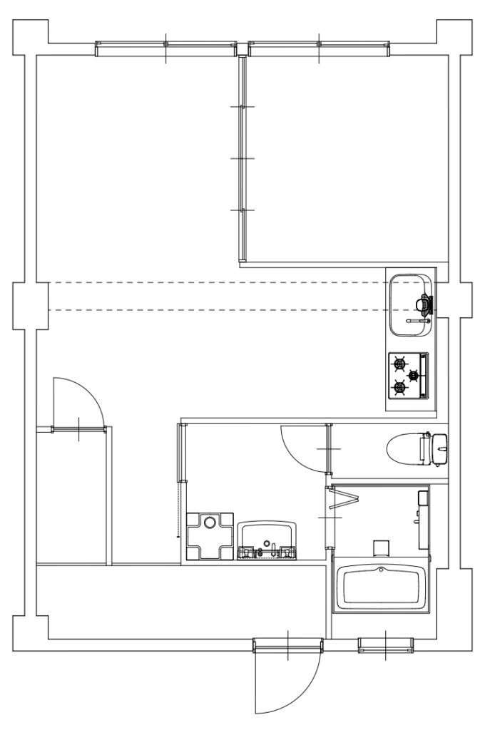 分譲マンション_1LDK_間取り図_リノベーション
