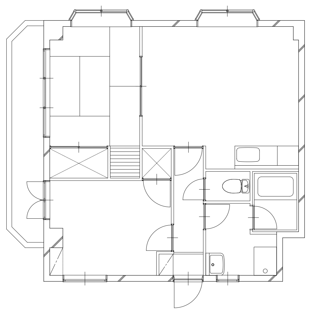 千葉県市川市_2LDK_賃貸_リノベーション前_間取り図