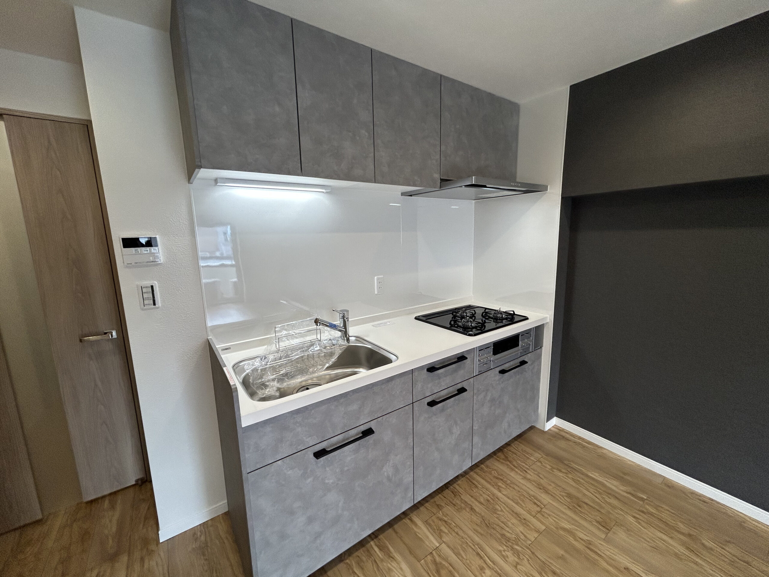 ビフォーアフター_キッチン_LIXIL_シエラS_グレー_幅1950_江東区_2LDK