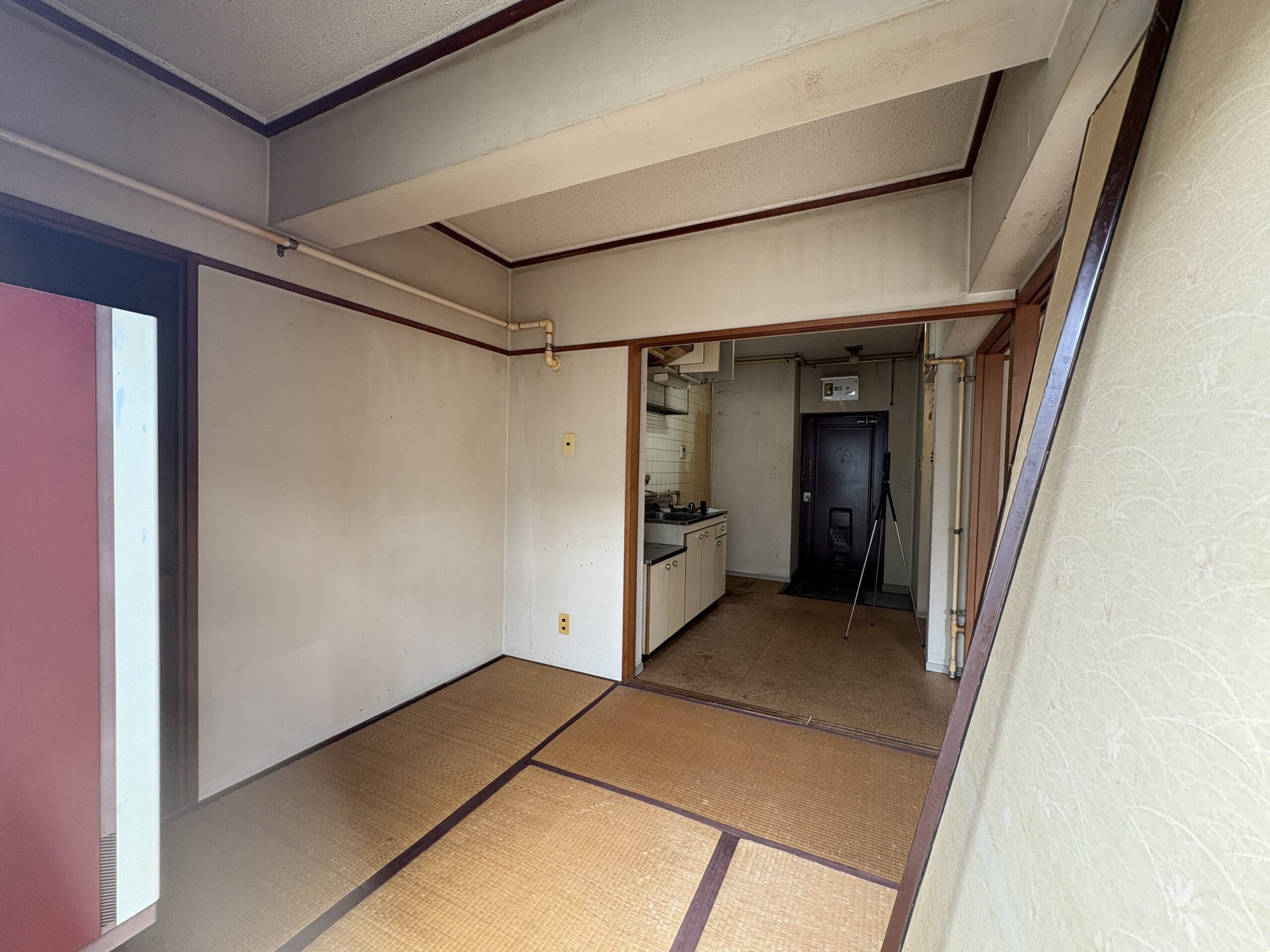 ビフォー_四畳半和室リフォーム_造作カウンター_１LDK