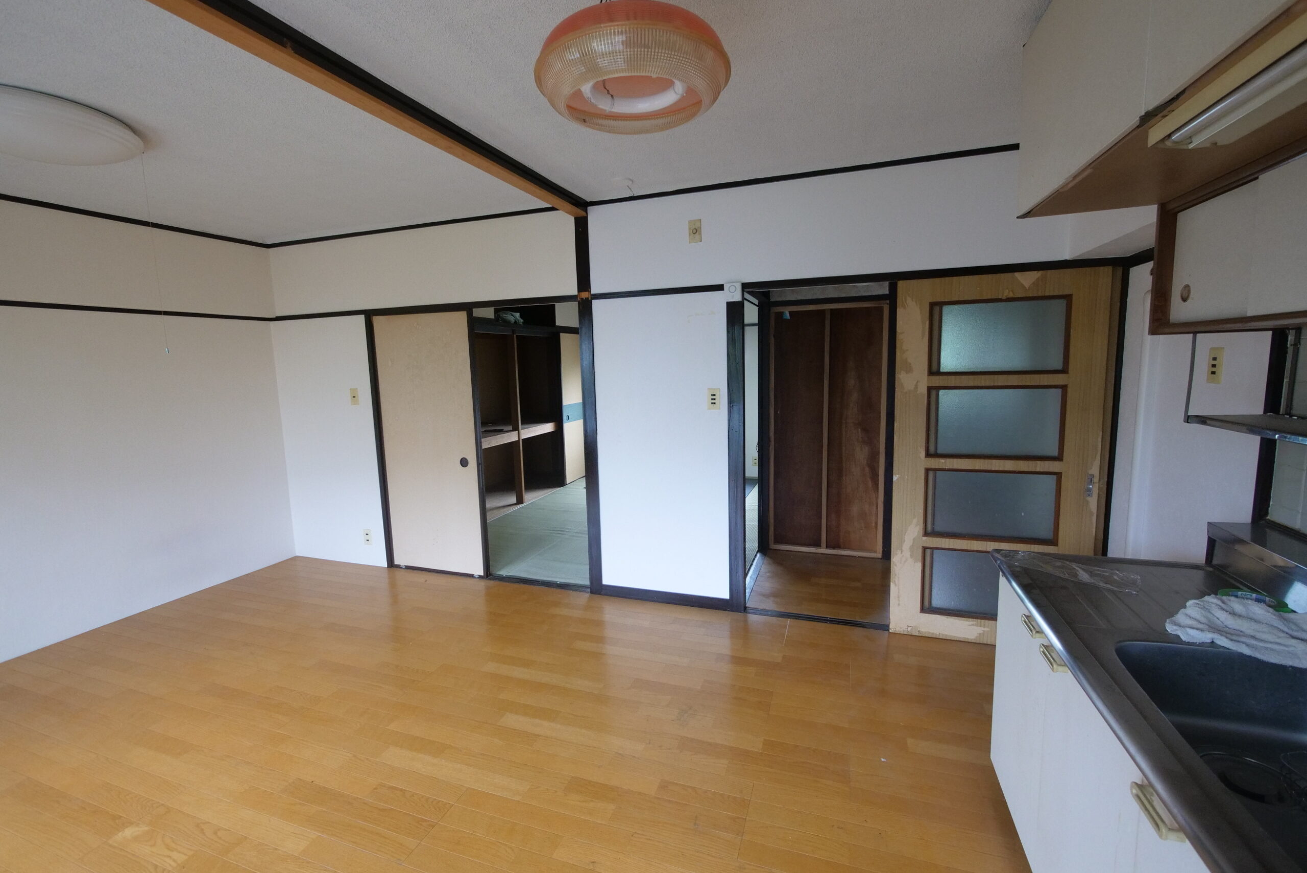 ビフォー_キッチン_下がり天井_置床工法_1LDK