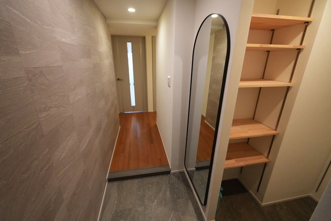 ビフォーアフター_玄関_鏡_1LDK